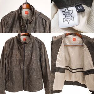 New Hugo Boss Leather Jacket -38R!