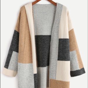 Color block cardigan