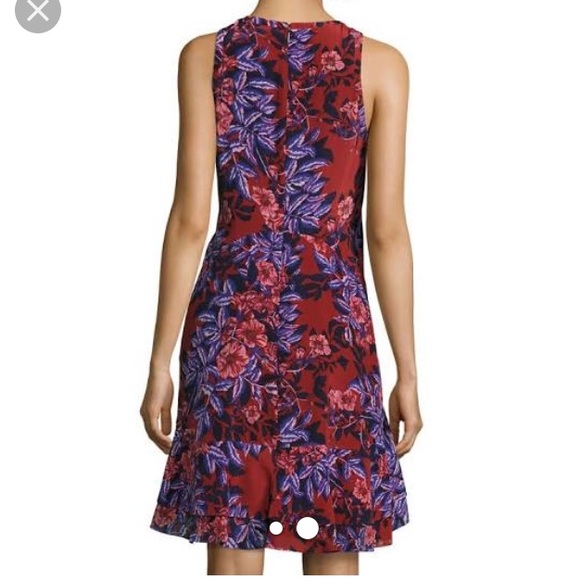 REBECCA TAYLOR Sleeveless Silk Floral-Print Dress - Picture 2 of 4