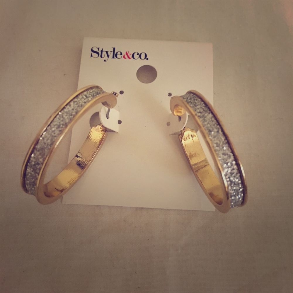 Style & Co. Glitter Hoop Earrings