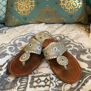 Authentic Jack Rogers in silver sparkle