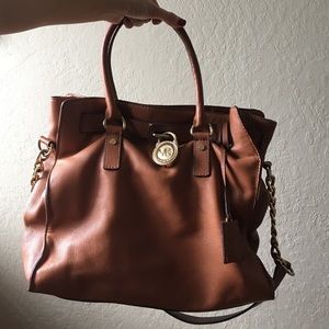Michael Kors Large Hamilton Brown Tote Bag