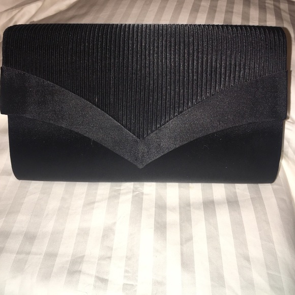 Black satin mini bag/clutch