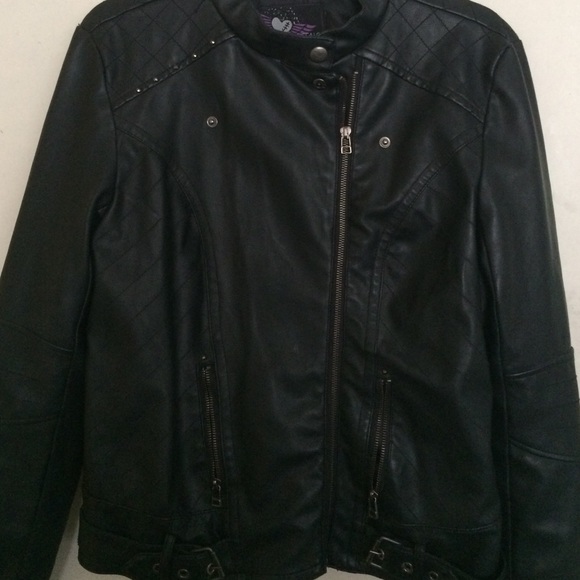 Black leather jacket