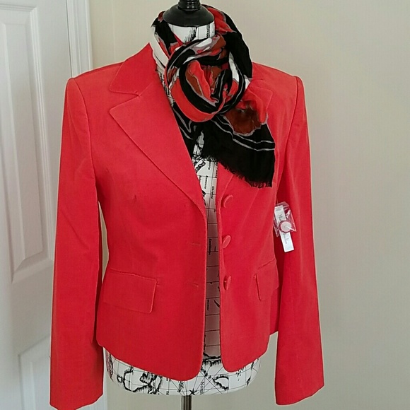 GORGEOUS, ORANGE COTTON BLAZER!!! NWT!!