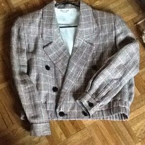 Anne Klein ll Petites Vintage lined wool buttoned suit blazer