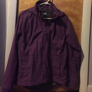 The North Face purple rain jacket size medium