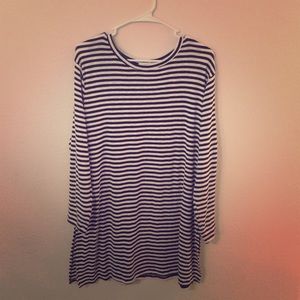 Black and white striped tunic