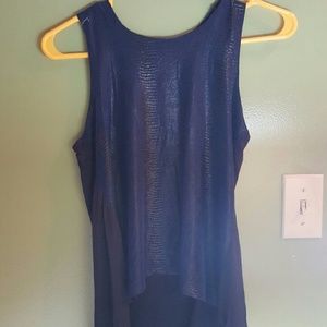 Navy ""snake skin"" tank
