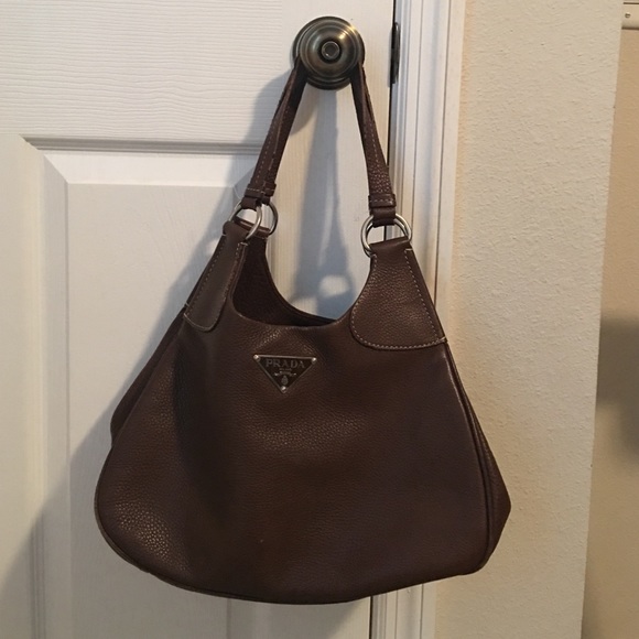 Prada brown hobo bag
