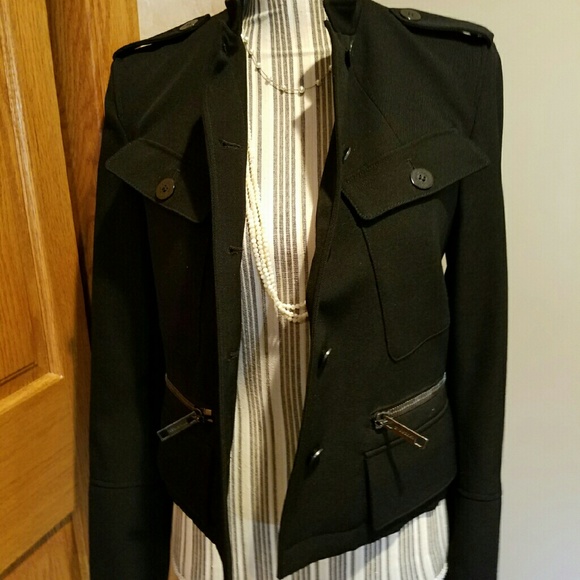 HP! Authentic Burberry Military Style Black Jacket