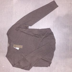 Heather light brown womens sweater