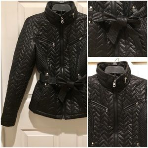 Nautica Quilted Black Coat | Size XS
