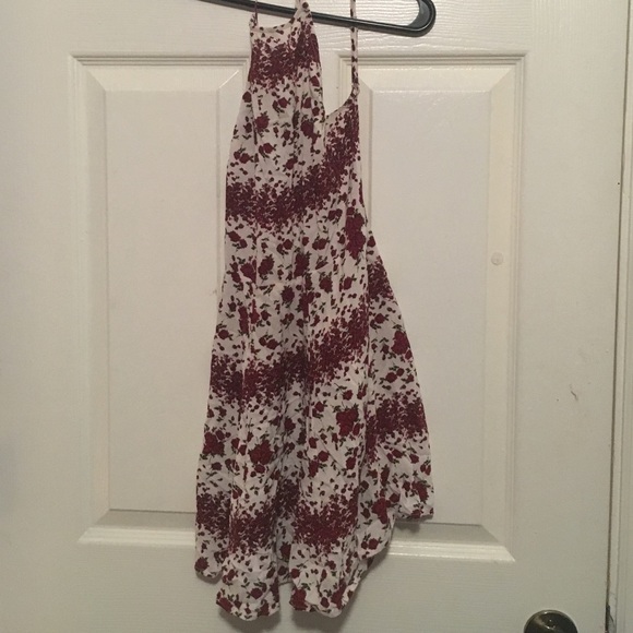 Floral open back dress