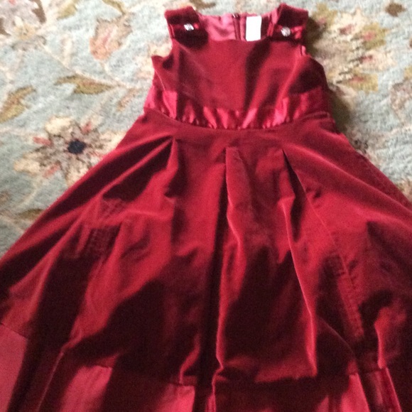 gymboree red velvet dress