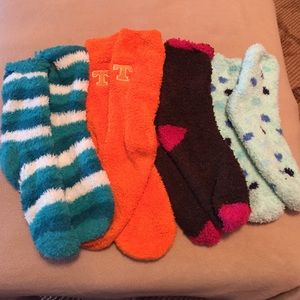 Lot of 4 pairs of fuzzy socks