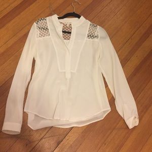 Silk Rebecca Taylor Lace and Panelled Blouse