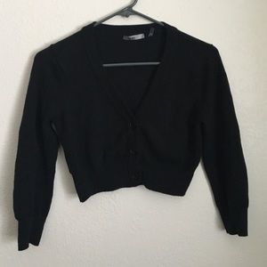 NWOT ModCloth Cropped Black Cardigan