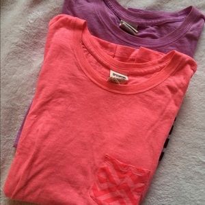 •TWO PINK TEES