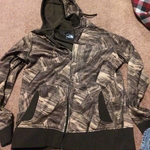 North face zip up hoodie