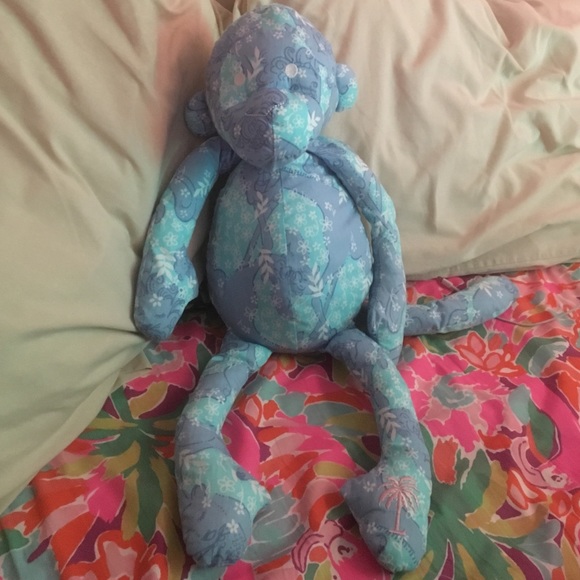Lilly Pulitzer stuffed monkey