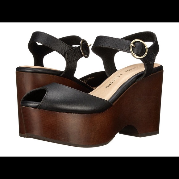 Chinese Laundry Wood Wedge Vegan Leather Sandal