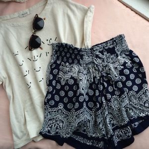 Boho paisley shorts