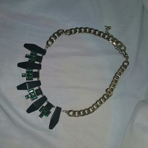 Black/Gold &Green necklace