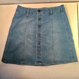 Mossimo Jean Button Up Mini Skirt