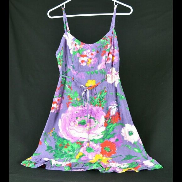 Jams World med ruffle hem dress rayon  floral