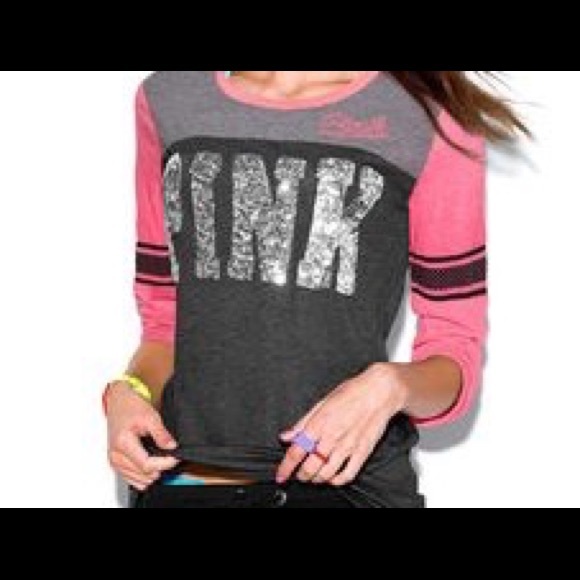 Victoria's Secret PINK top shirt bling