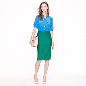 NWOT J Crew Size 6 No. 2 Pencil skirt in cotton