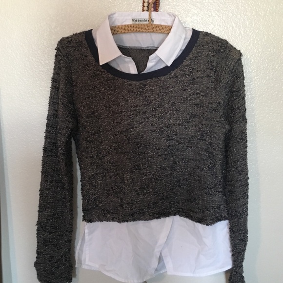 Sweater collar blouse