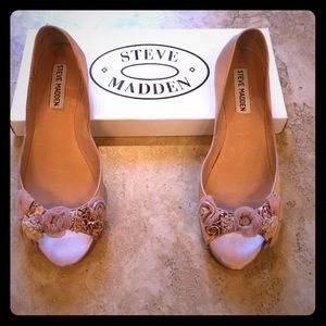 Steve Madden pink open toe flats