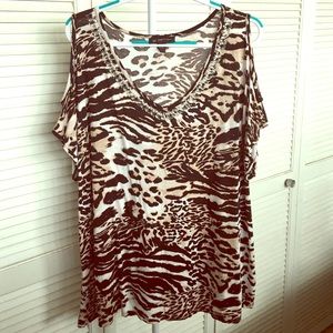 INC Cold Shoulder Top