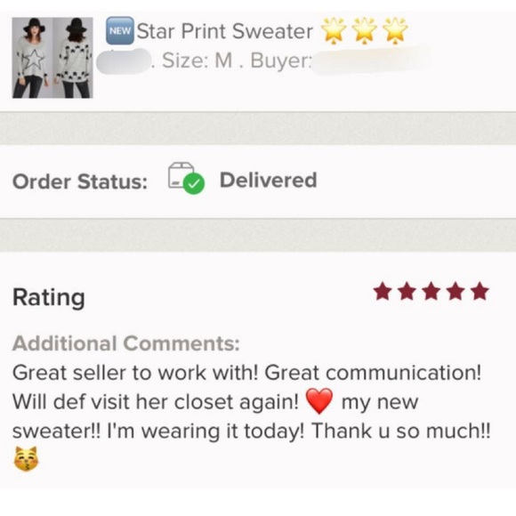 ‼️LAST ONE‼️Star Print Sweater 🌟🌟🌟 - Picture 3 of 4