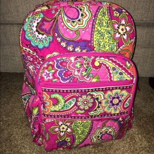 Pink Swirl Vera Bradley Campus Backpack