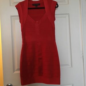 French Connection Red Bandage Dress