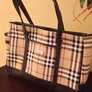 Burberry Plaid Tote