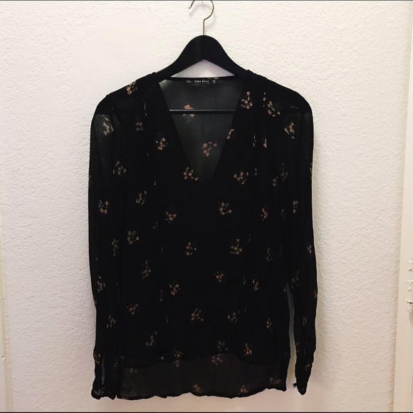 Floral chiffon blouse - Picture 1 of 3