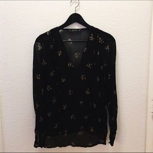 Floral chiffon blouse