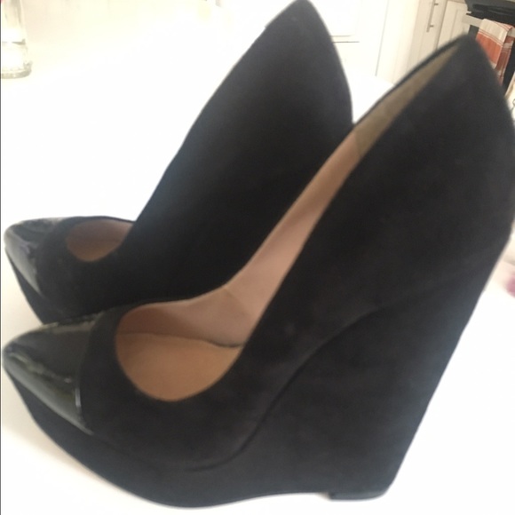 Kurt Geiger Patent Toe Wedge Heel