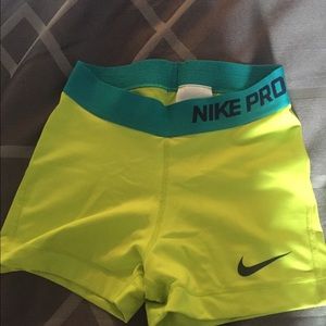 Nike Pro women's spandex shorts