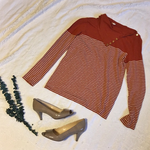 J. Crew orange striped sweater 🍊