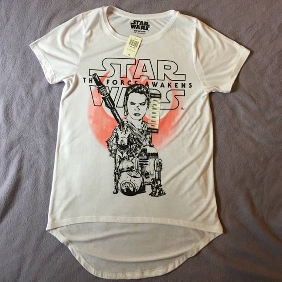 Hot Topic Star Wars Sz small High Low White TShirt