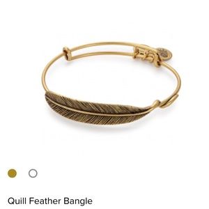 Alex + Ani Gold Quill Feather Bracelet