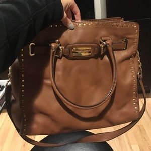 Brown leather Michael Kors purse