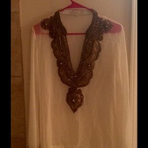 Bronze Embellished Tunic (Ivory)