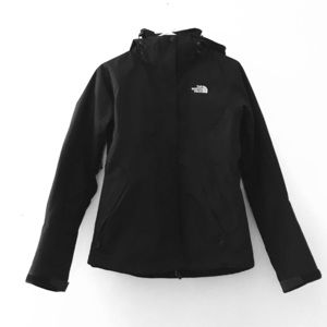 Black fleece-lined North Face convertible coat!