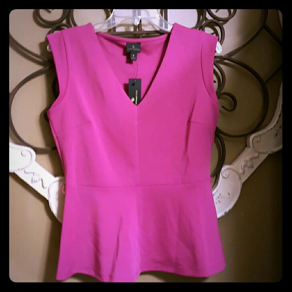 Worthington Pink Peplum Blouse